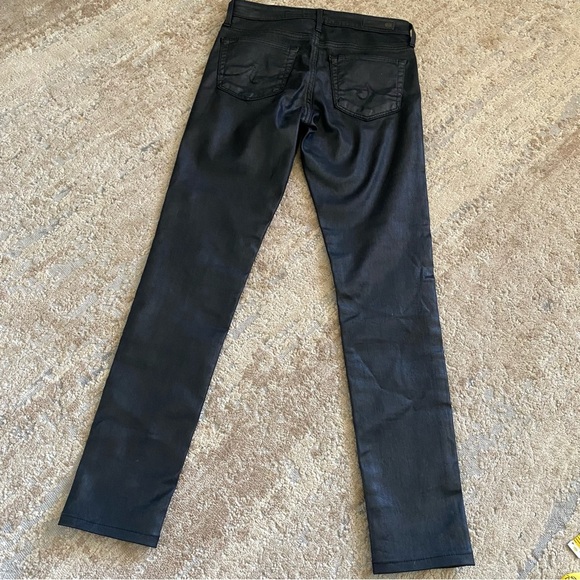 Ag Adriano Goldschmied The Farrah Skinny Ankle High Rise Leatherette Black: 25R - Picture 11 of 12